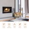 Firewood Rack with 4 Tool Set Kindling Holders for Indoor and Outdoor